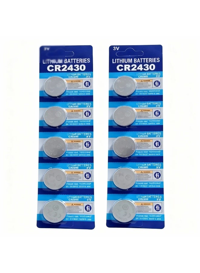 robotgcc CR2430 3V Lithium Coin Battery 10-Pack (2 Blisters × 5 Cells) | Stable Voltage Output | Slim Profile, Long Shelf Life for Watches, Fitness Trackers, Medical Devices & Thin Electronics - Image 2